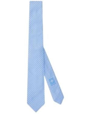 Gucci Gg Silk Jacquard Tie - Blue