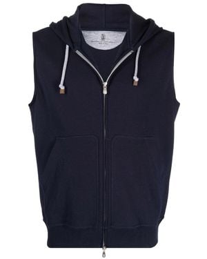 Brunello Cucinelli Zippered Vest - Blue