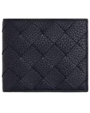 Bottega Veneta Intrecciato Bi-Fold Wallet With Coin Purse - Blue