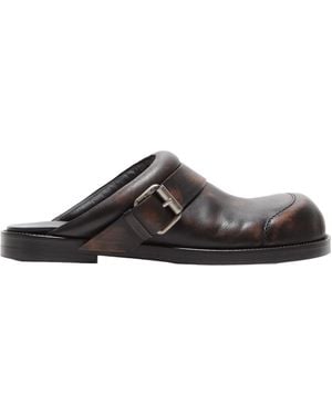 Acne Studios Leather Mules - Brown