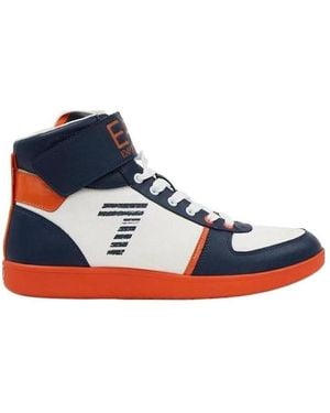 EA7 High-Top Lace-Up Casual Trainers - Blue