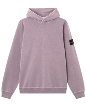 Stone Island Logo-Patch Hoodie - Purple
