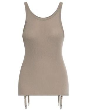 Lemaire Ribbed-Knit Tank Top - Brown