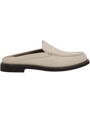 Brunello Cucinelli Stitched Slip-On Loafers - White