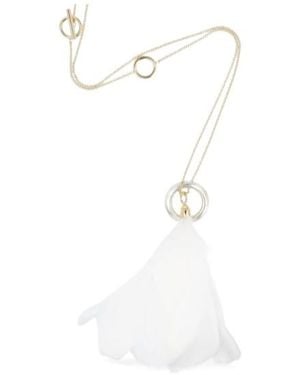 Jil Sander Fickle 3 Long Necklace - White