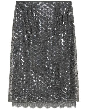 Marella Mlsagevole Tulle Sequinned Skirt - Grey