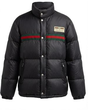 Gucci Logo-Patch Padded Jacket - Black