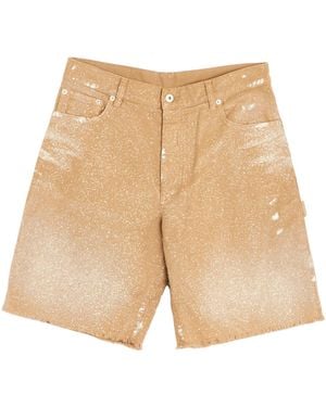 Heron Preston Paint Splatter Effect Shorts - Natural