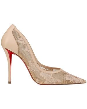 Christian Louboutin Miss Z Mesh 100 Mm Court Shoes - Natural