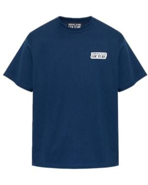 Versace Jeans Couture Couture Logo Printed Crewneck T-Shirt - Blue