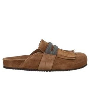 Brunello Cucinelli Flat Shoes With Tassel Decoration - Brown