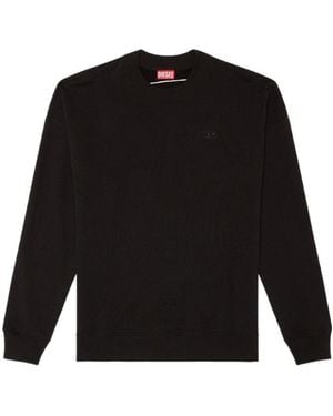 DIESEL Rob-Megoval-D Logo Embroidered Sweatshirt - Black