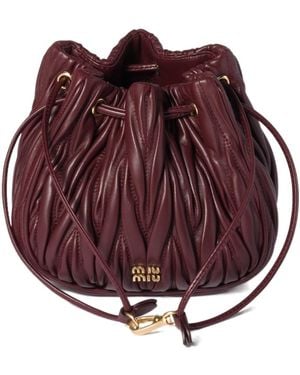 Miu Miu Drawstring Clutch - Red