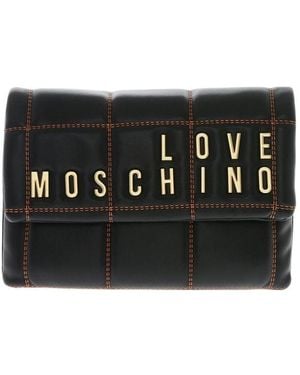 Moschino Embossed Logo Clutch - Black