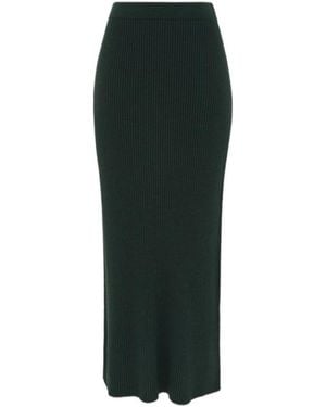 Zimmermann Merino Wool Straight-Cut Skirt - Green