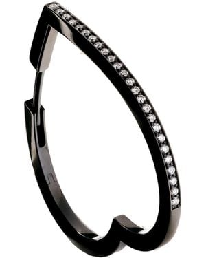 Repossi Antifer Heart Large 18-Karat Diamond Single Earring - Black