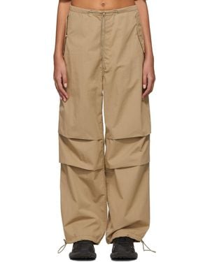 Dion Lee Wide-Legged Casual Trousers - Natural