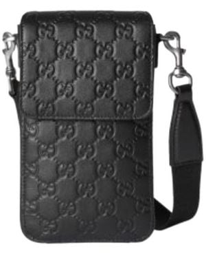 Gucci Gg Emblem Case For Iphone - Black