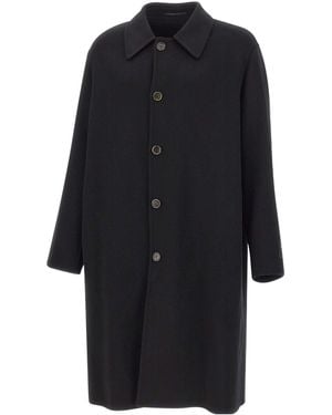 MM6 by Maison Margiela Oversized Single-Breasted Coat - Black