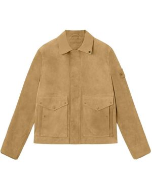 Stone Island Suede Jacket - Natural