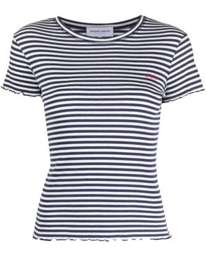 Maison Labiche Striped Crew Neck T-Shirt - Blue