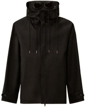 C.P. Company X Mackintosh Goggle-Detail Hooded Jacket - Black