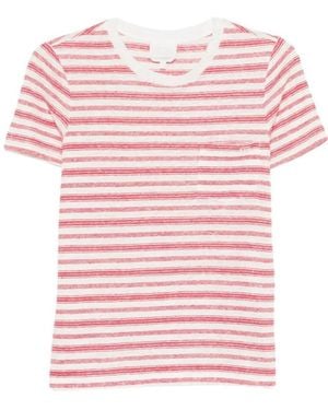 A.P.C. Striped Pocket T-Shirt - Pink