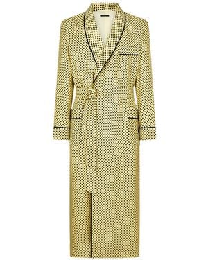 Tom Ford Diamond Printed Satin Twill Robe - Multicolour