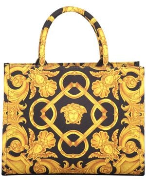 Versace Medusa Barocco Tote Bag - Yellow