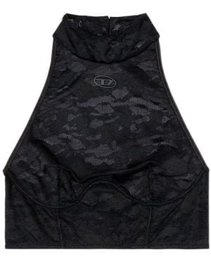 DIESEL Lace Bralette With Halter Neck - Black