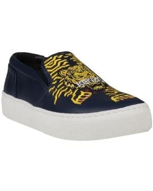 KENZO Tiger Head Embroidered Leisure Sports Shoes - Blue