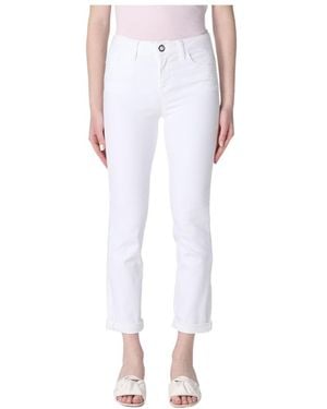 Liu Jo Mid-Rise Cropped Jeans - White