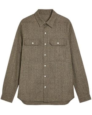 Rick Owens Wool Shirt - Green