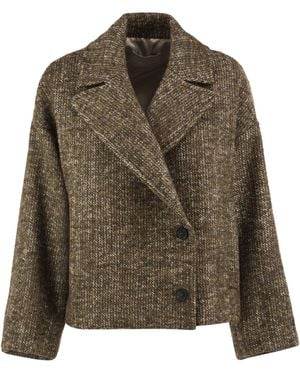 Antonelli Long-Sleeve Blazer With Lapel Collar - Green