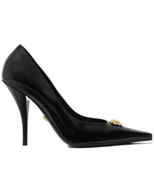 Versace T 105 Medusa Detail Court Shoes - Black