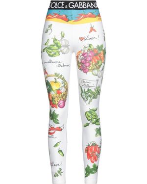 Dolce & Gabbana Stretch Leggings - White