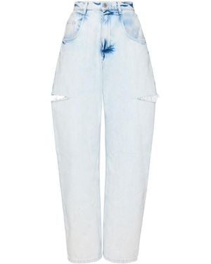 Maison Margiela Bleached Cut-Out Jeans - Blue