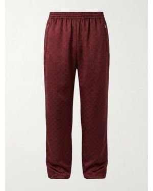Gucci Gg Jersey Jacquard Leisure Trousers - Red