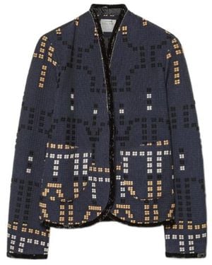 forte_forte Samarcanda Jacquard Jacket - Blue