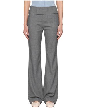 St. Agni Folded-Up Waistband Trousers - Grey