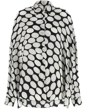 Dries Van Noten Casia Oversized Printed Top - White