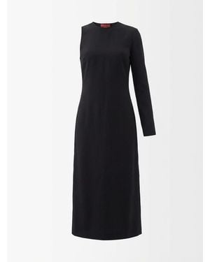 Gucci Mid-Length Acetate Viscose Sable Dress - Black