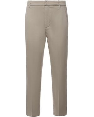 Dondup Stretch Straight-Leg Trousers - Grey