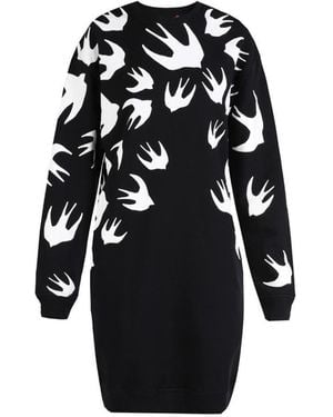 McQ Printed Mini Dress - Black