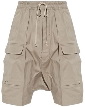 Rick Owens Drop-Crotch Cargo Shorts - Gray