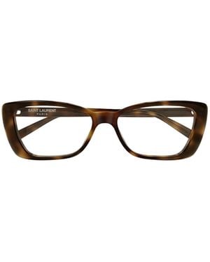 Saint Laurent Sl 943 Tortoiseshell-Effect Glasses - White