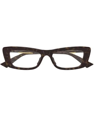 Bottega Veneta Eyewear Rectangle Frame Glasses - White