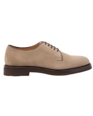 Brunello Cucinelli Suede Derby Shoes - Brown