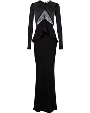 Christopher Esber Endrey Disconnect Lace-Trimmed Gown - Black