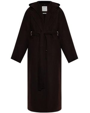 Sportmax Spxolmo Belted Long Coat - Black